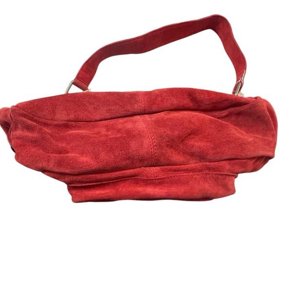 Free People Siren Suede Shoulder Bag with Pockets in Garnet Red NEW - Picture 4 of 7